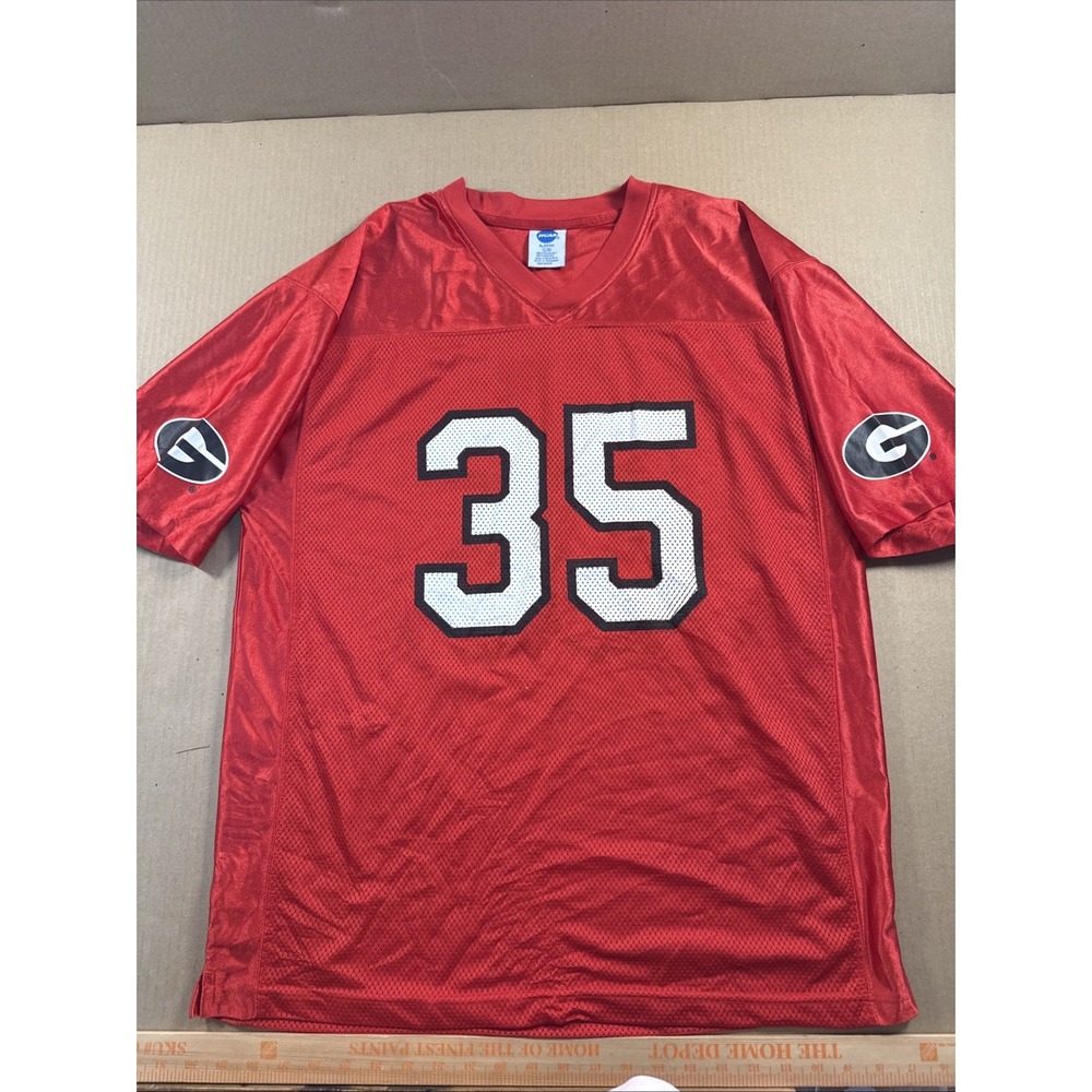 Georgia Bulldogs Football Jersey #35 Mens Size Large Red Mesh, KA Inc